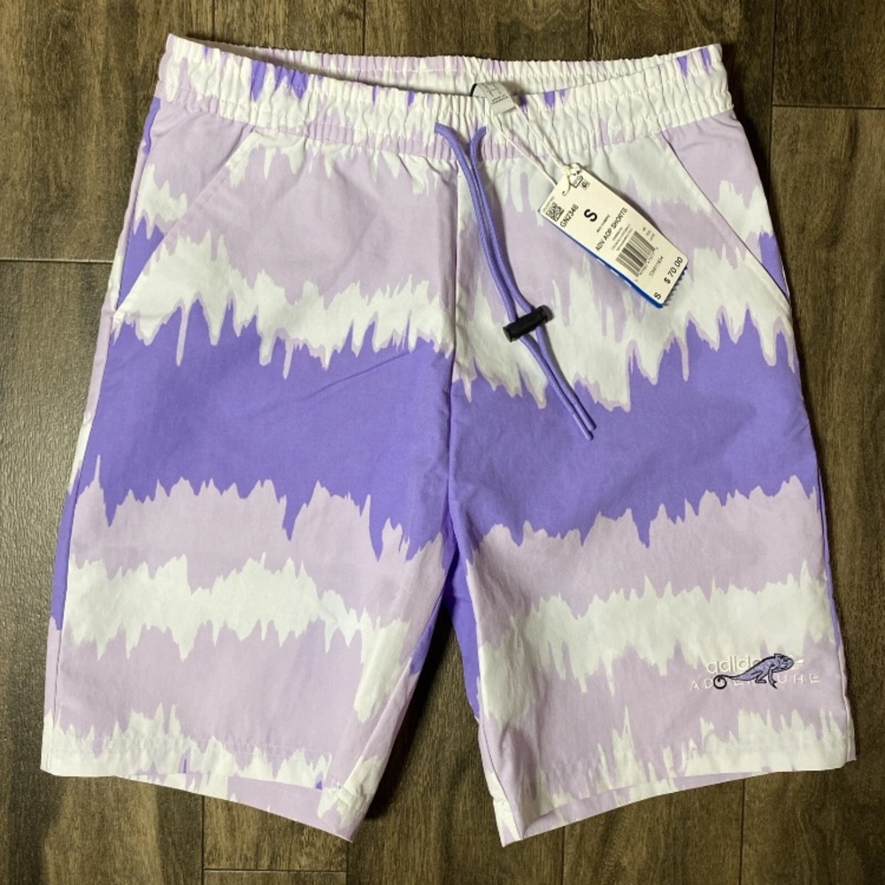 adidas ORIGINALS Adventure AOP Hybrid Swim Shorts Men's Small Purple Chameleon